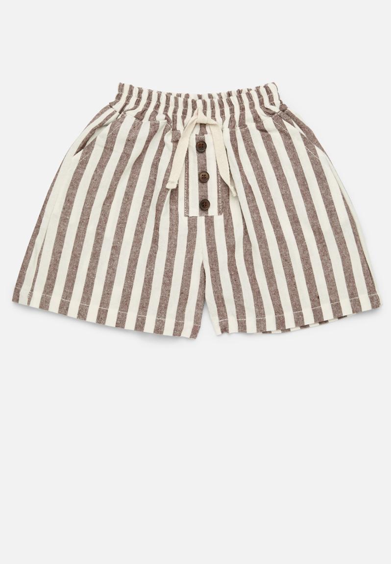 Striped Cotton Pop Shorts