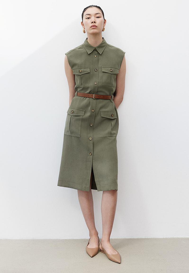 Klement Cargo Dress - Bright Green