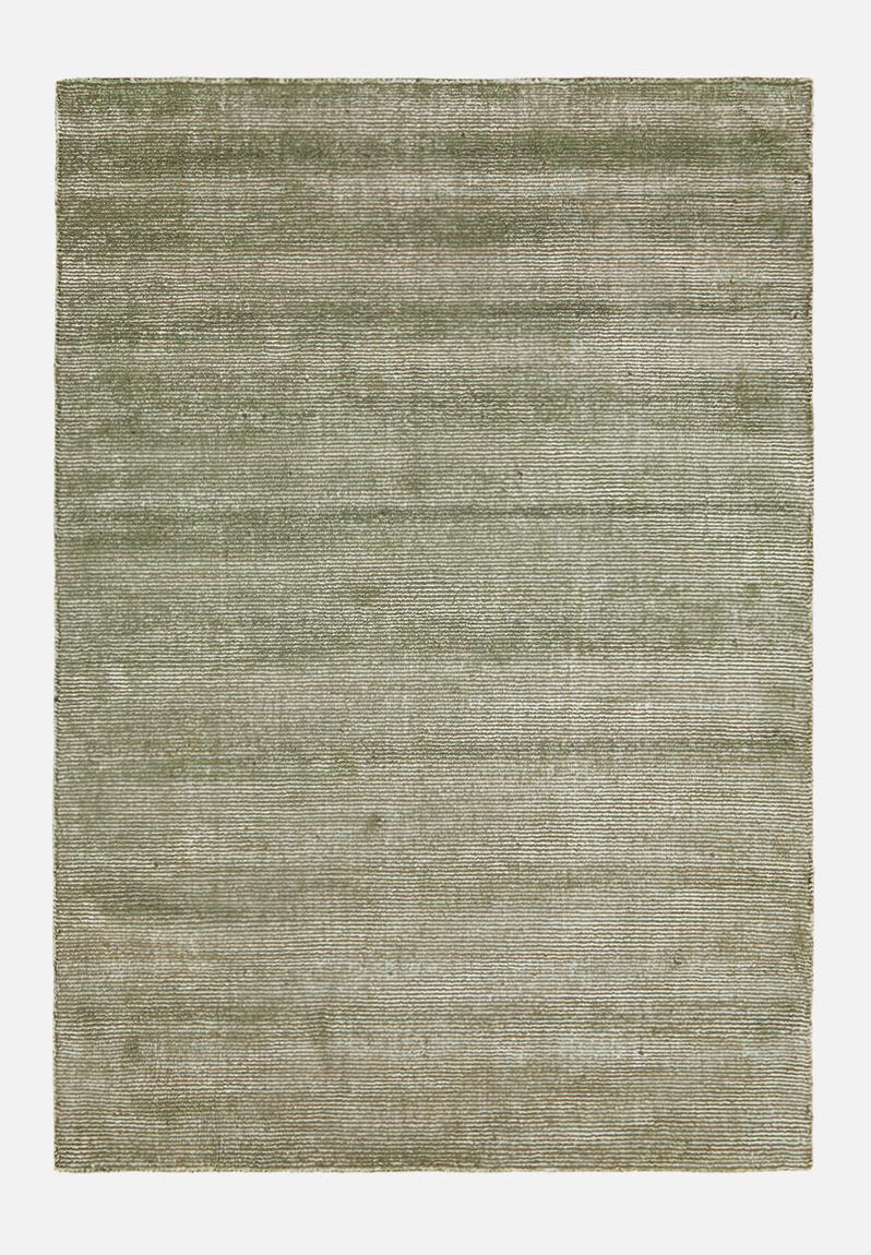 Handloom Viscose Rug - Forest