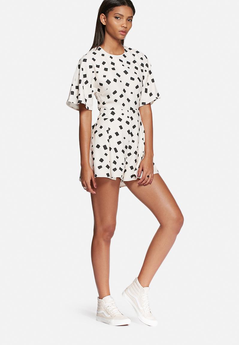 Modern love playsuit - cream & black The Fifth Jumpsuits & Playsuits ...
