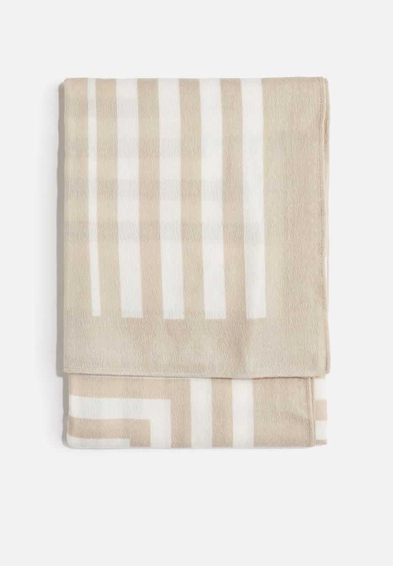 SUI AVA Classic Patterned Scarf Brown/Beige main image 1