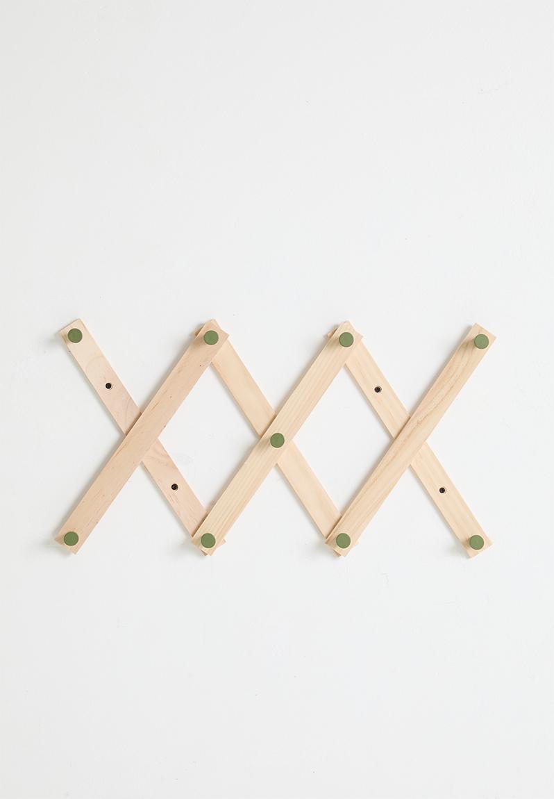Slinky wall hook - green