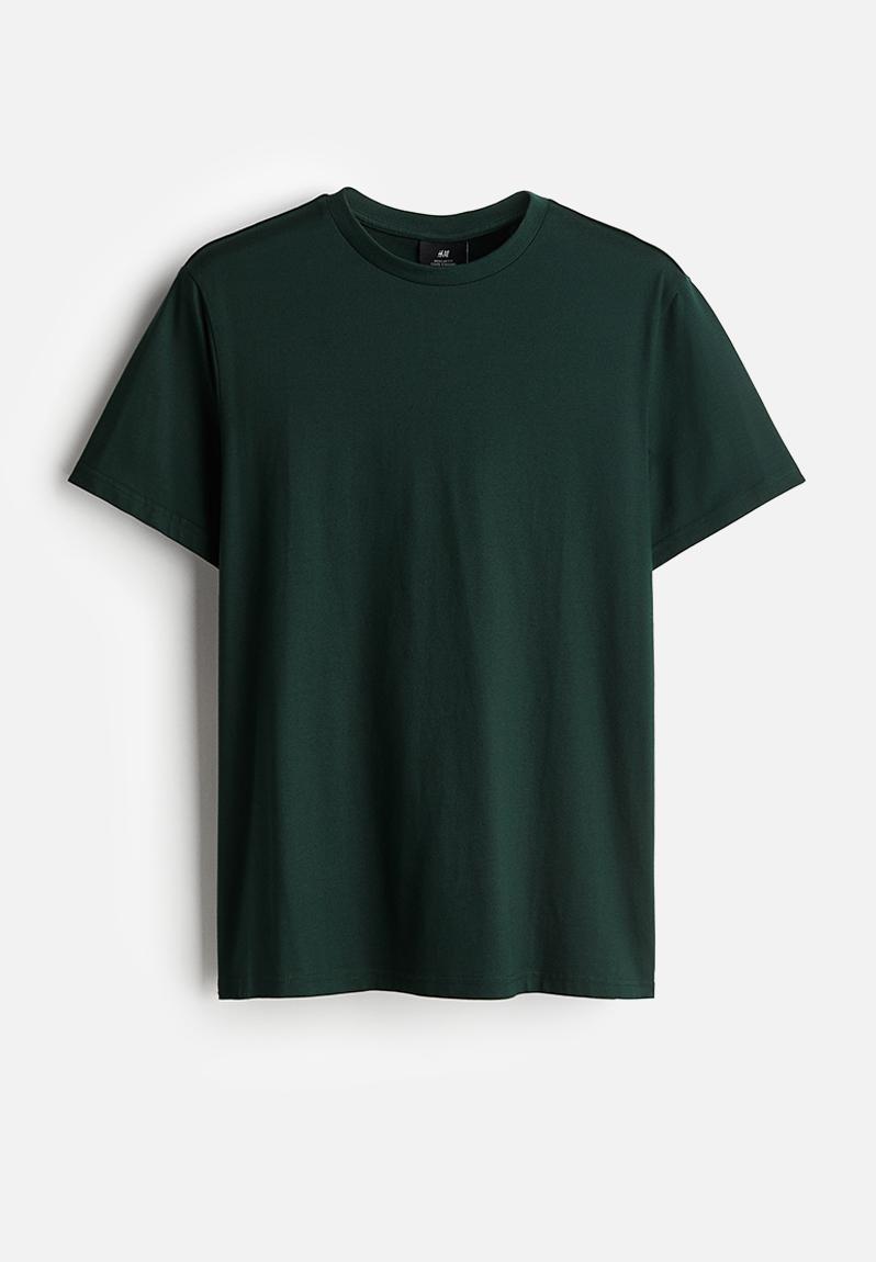 Regular fit round-neck T-shirt - forest green - 0685816243