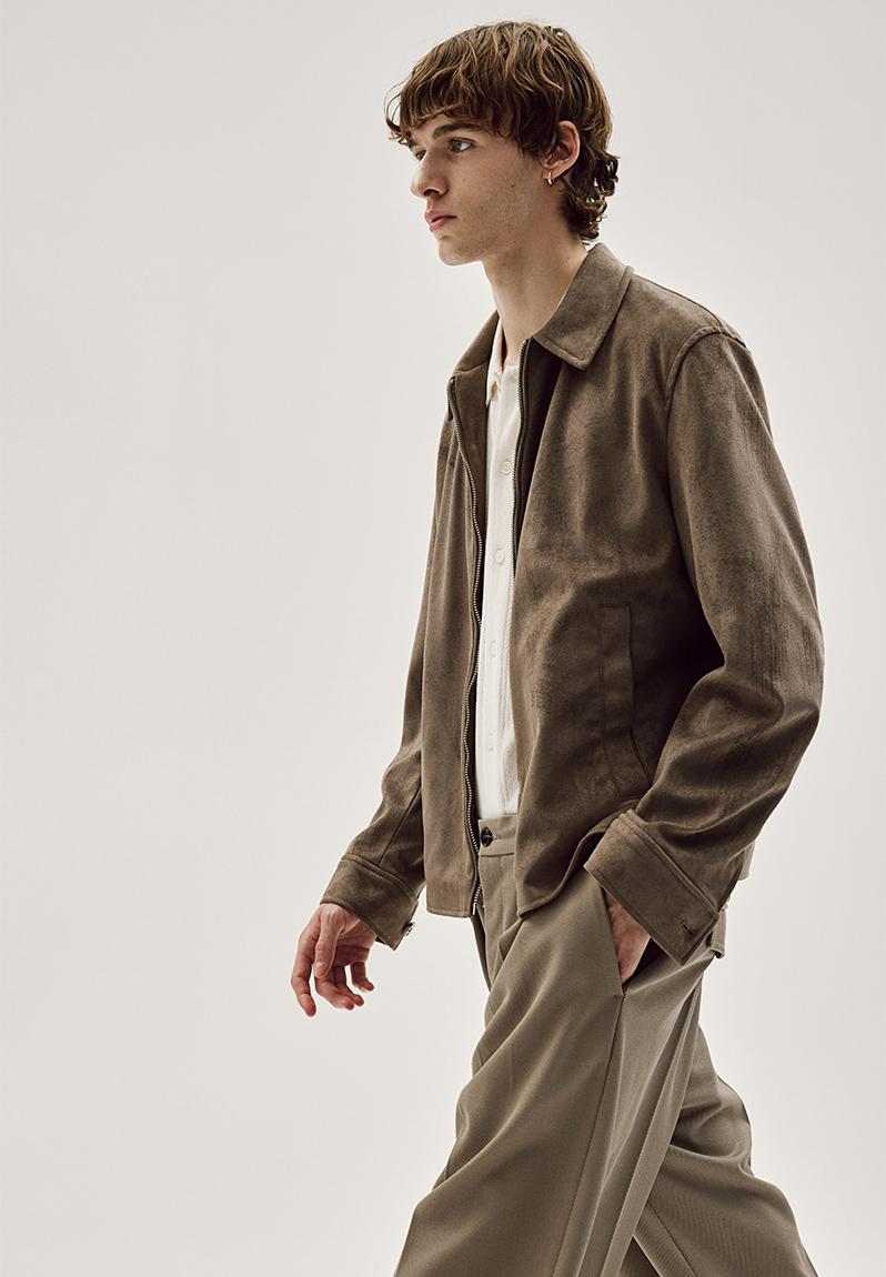 Regular fit jacket - greige - 1225209002