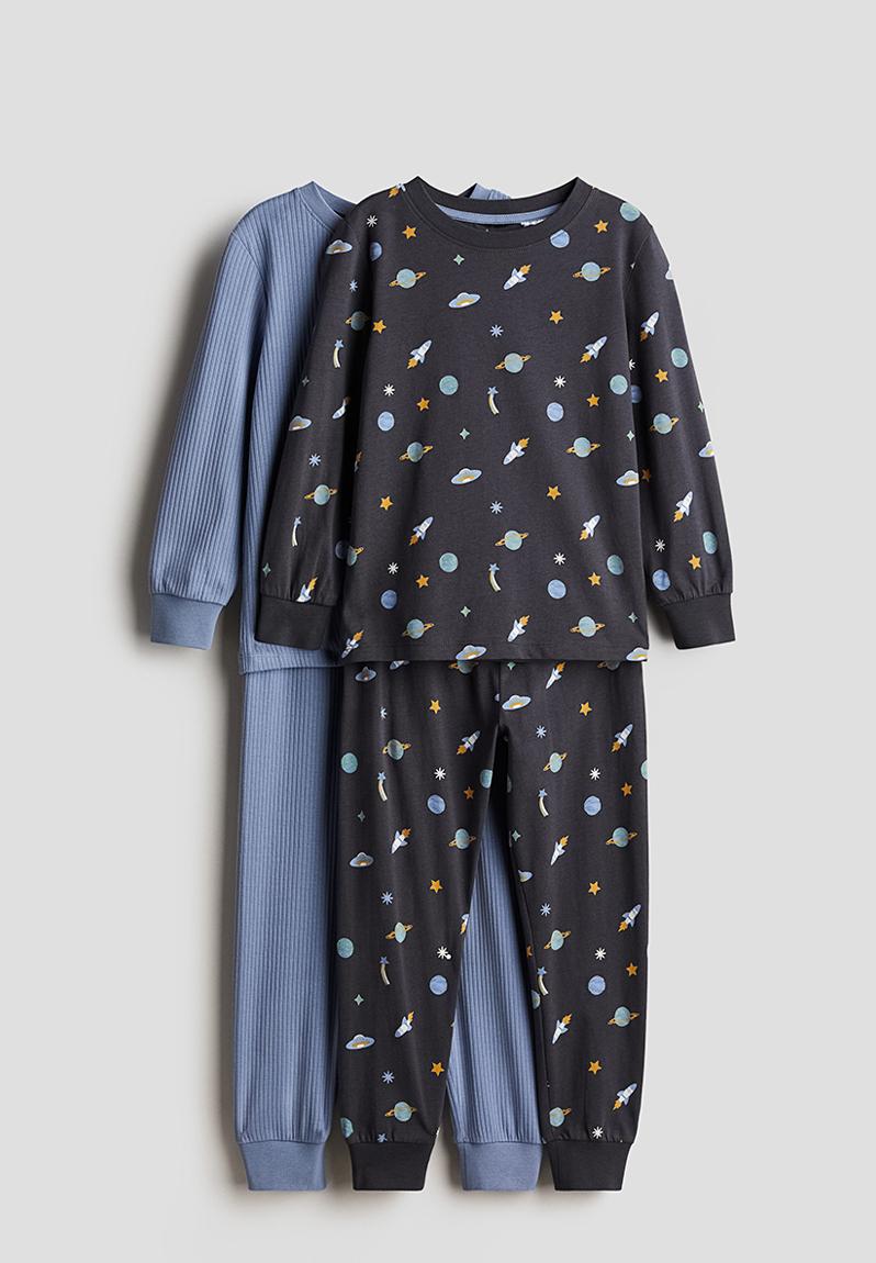 2-Pack printed cotton pyjamas - dark grey/space - 1234970002