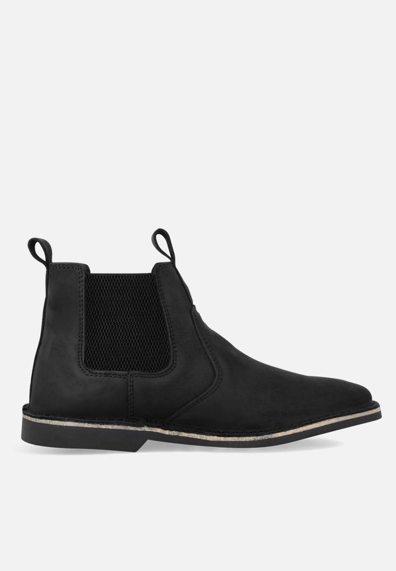 PUMA Men\'s Black Leather Chelsea Boot-Style Sneakers Shop Black Womens Puma Mayze Stack Round Toe Platform  main image 4