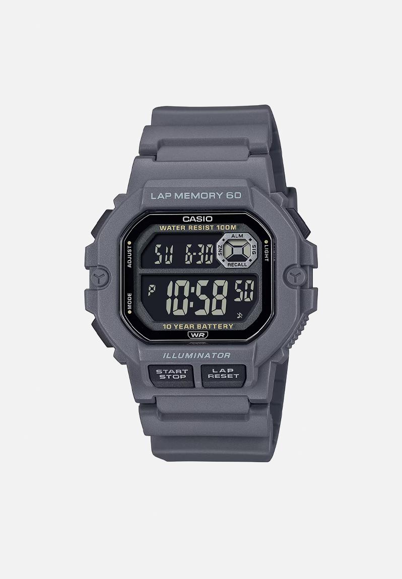 Digital grey dial grey resin band
