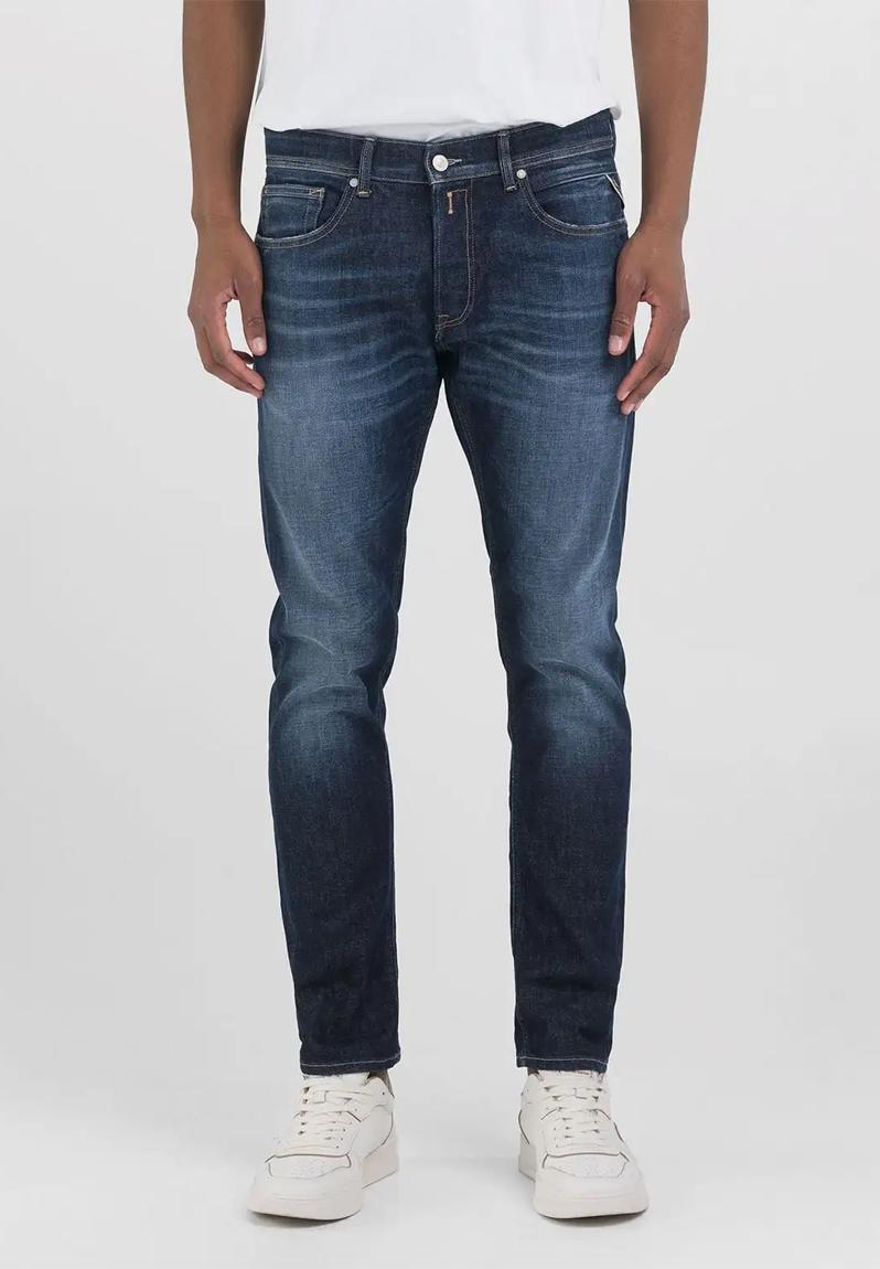 Willy Reg Skinny Ank Jeans Mbd Medium Blue Denim