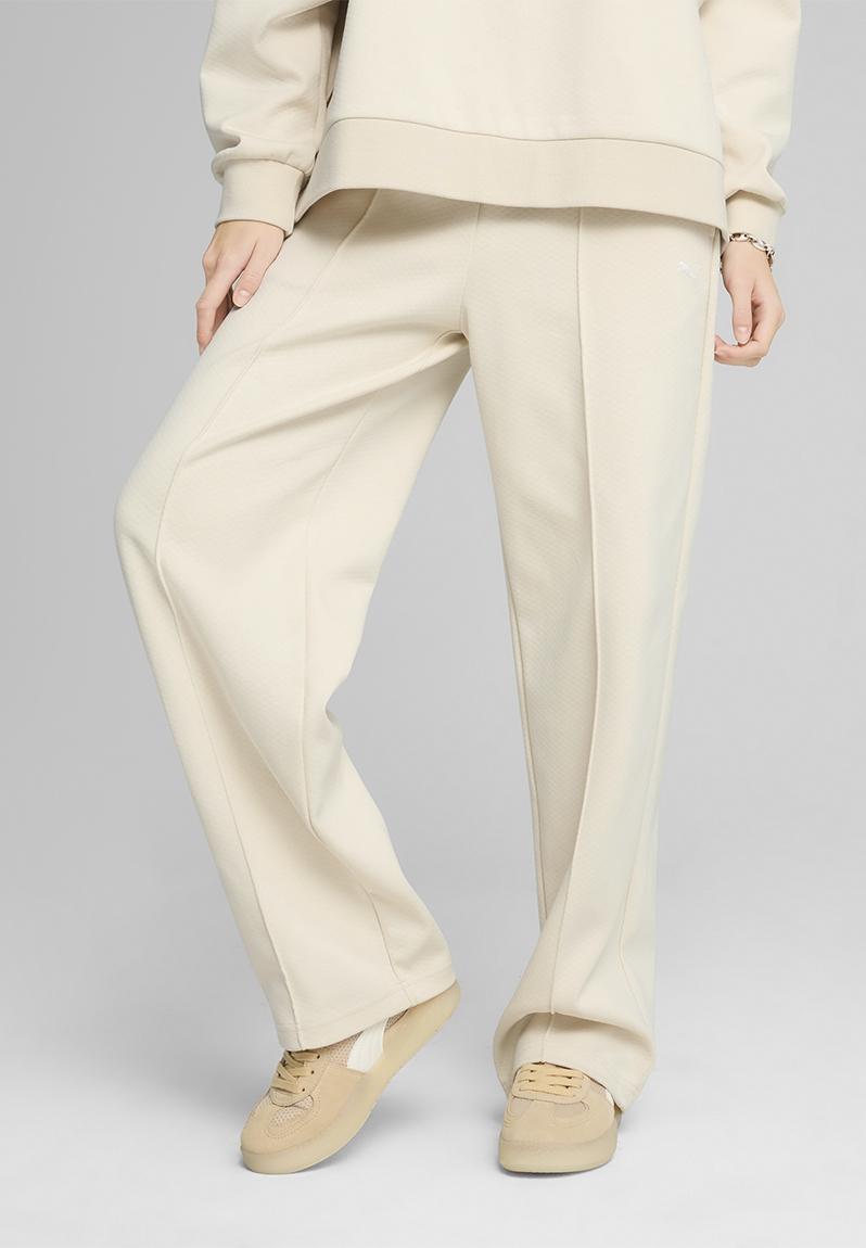 Wardrobe Ess Straight Pintuck Pants Dk Op - Alpine Snow