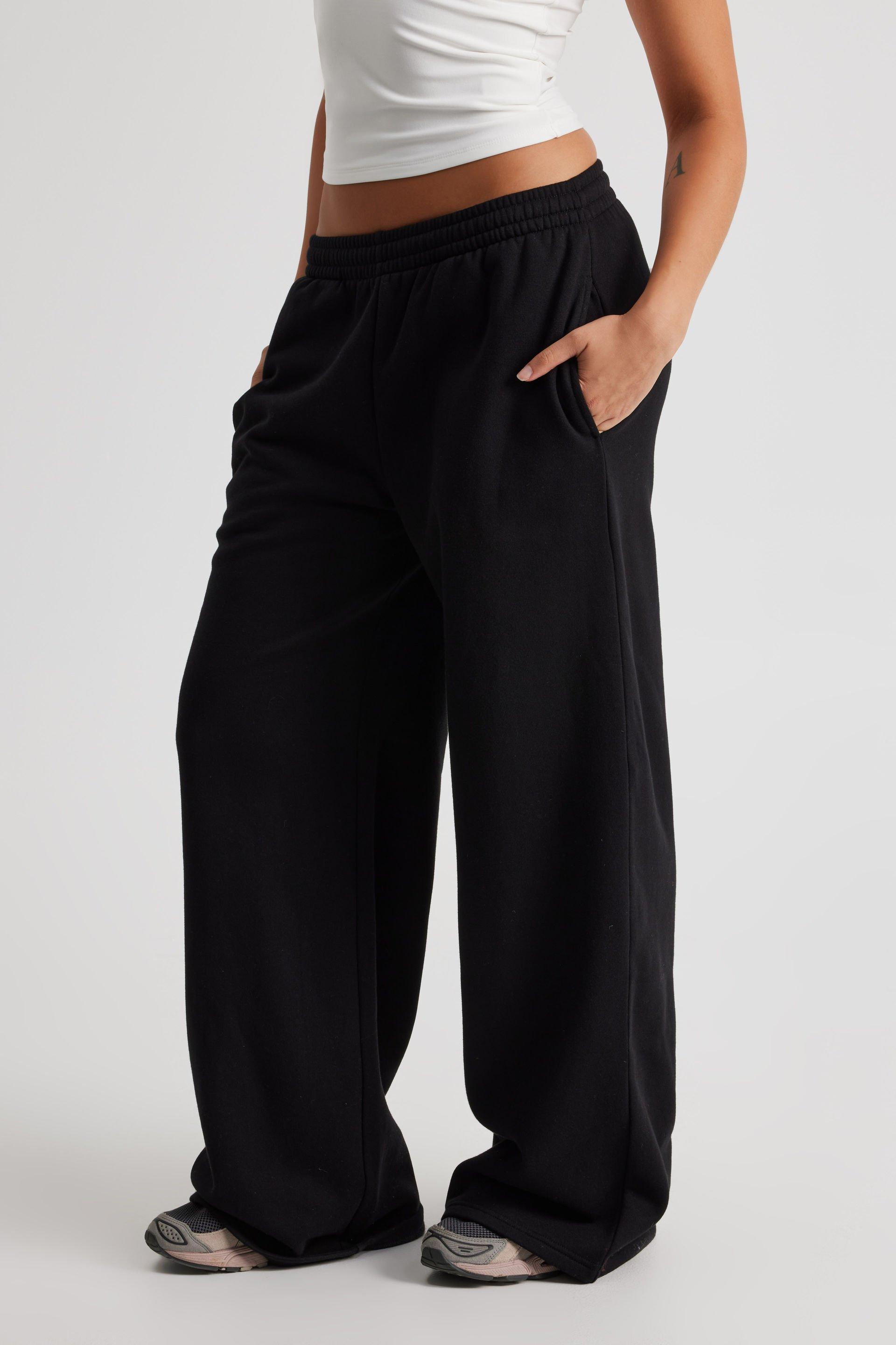 Classic Wide Leg Trackpant - Black