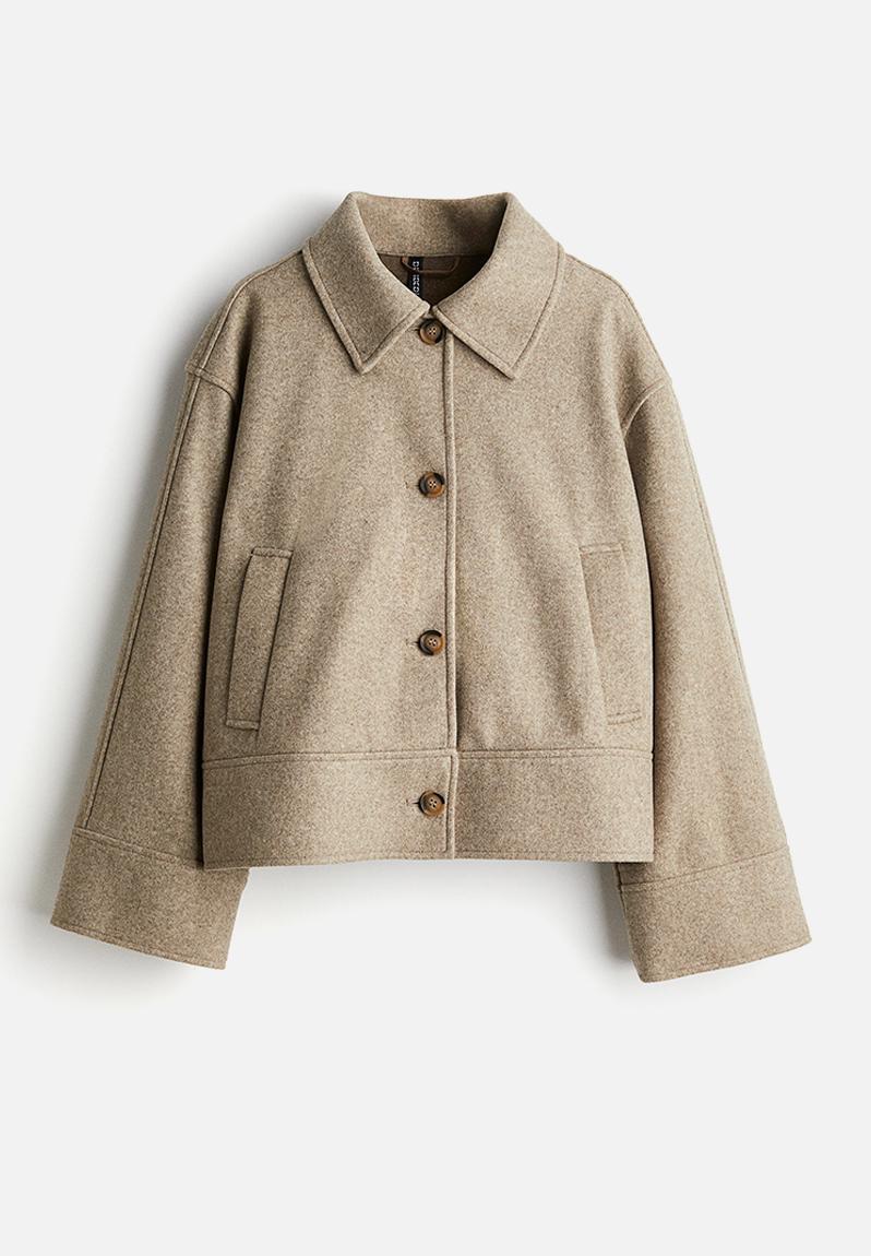 Felted jacket - beige marl - 1228436002