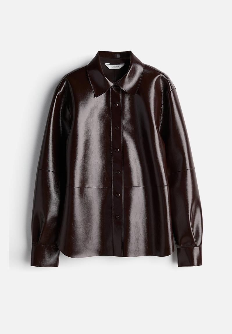Coated shirt - burgundy - 1253872001