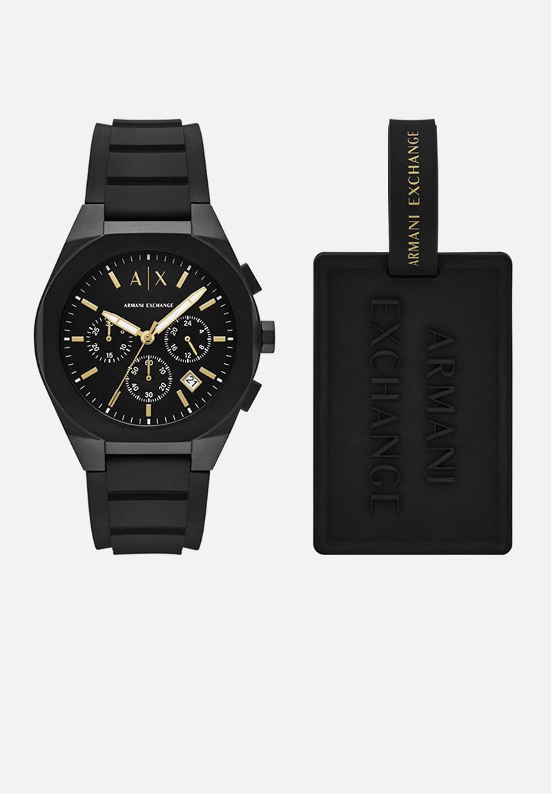 合馬公式アカウント1 ARMANI COLLEZIONI アルマー Armani Exchange chronograph watch - black