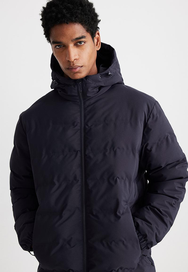 Quilted Coat Stand Up Collar Puffer Jacket H&m Regular Fit