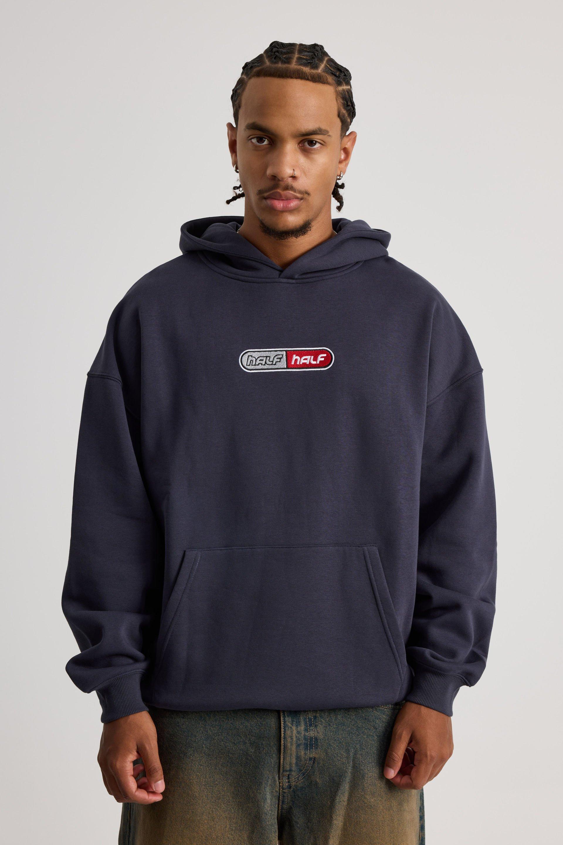 Half Half Hoodie- Hh Navy Blazer/Half Pill