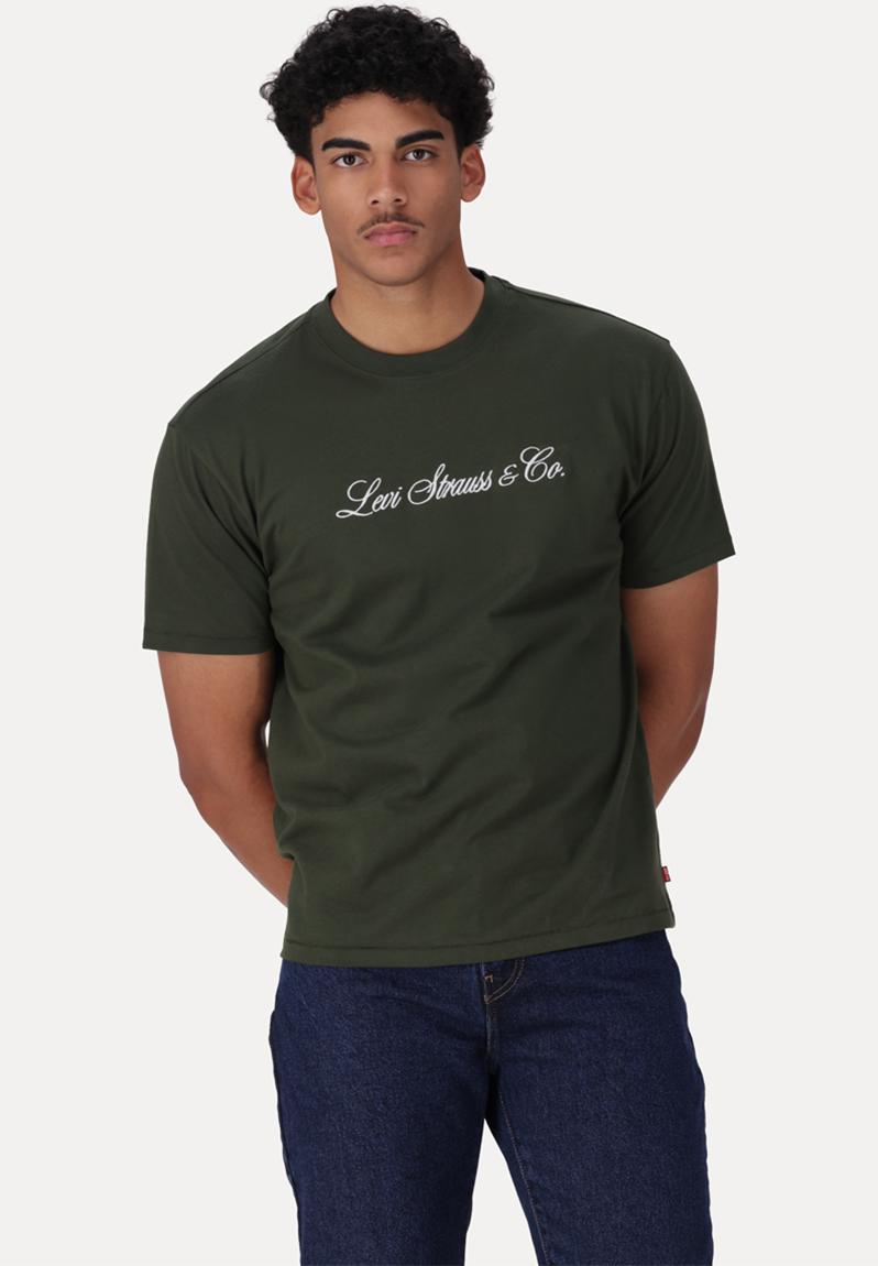 Vtg fit graphic tee za bri levis script