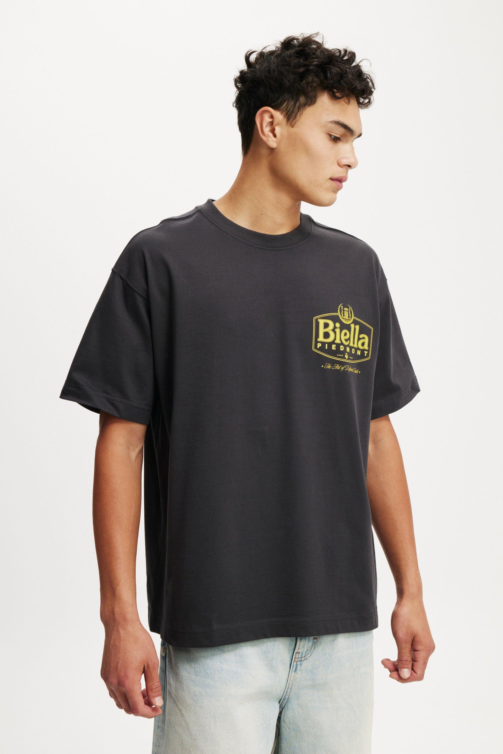 Box Fit Graphic T-Shirt - Washed Black/Biella Piedmont
