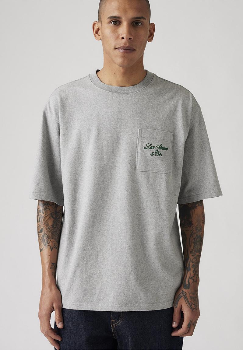 Half sleeve gr pckt t levis script midto - grey Levi’s® T-Shirts ...