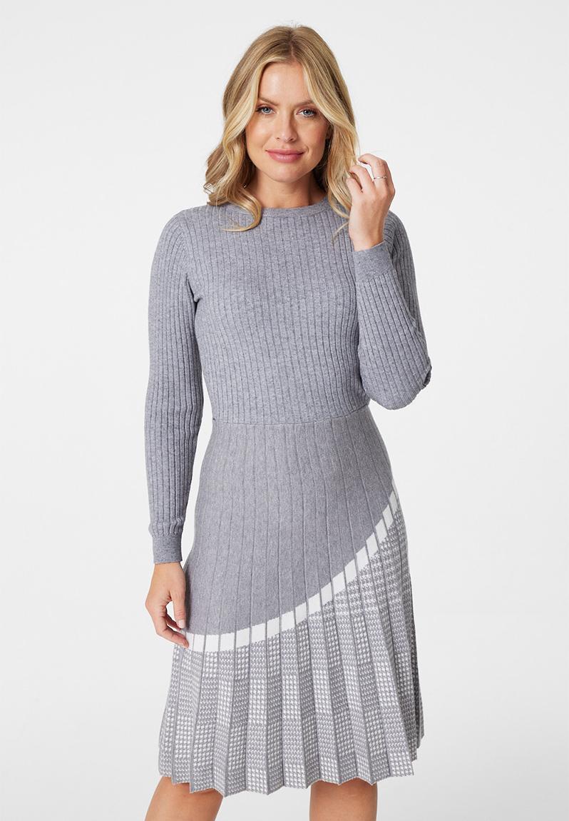 Morgan Knitted Swing Dress Ribbed Knit Dress Donna Morgan Womens Women's  Dresses Long Sleeve