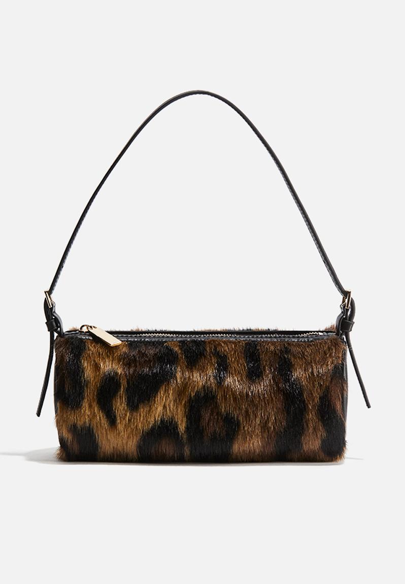 Shoulder bag - dark beige/leopard print - 1260598008