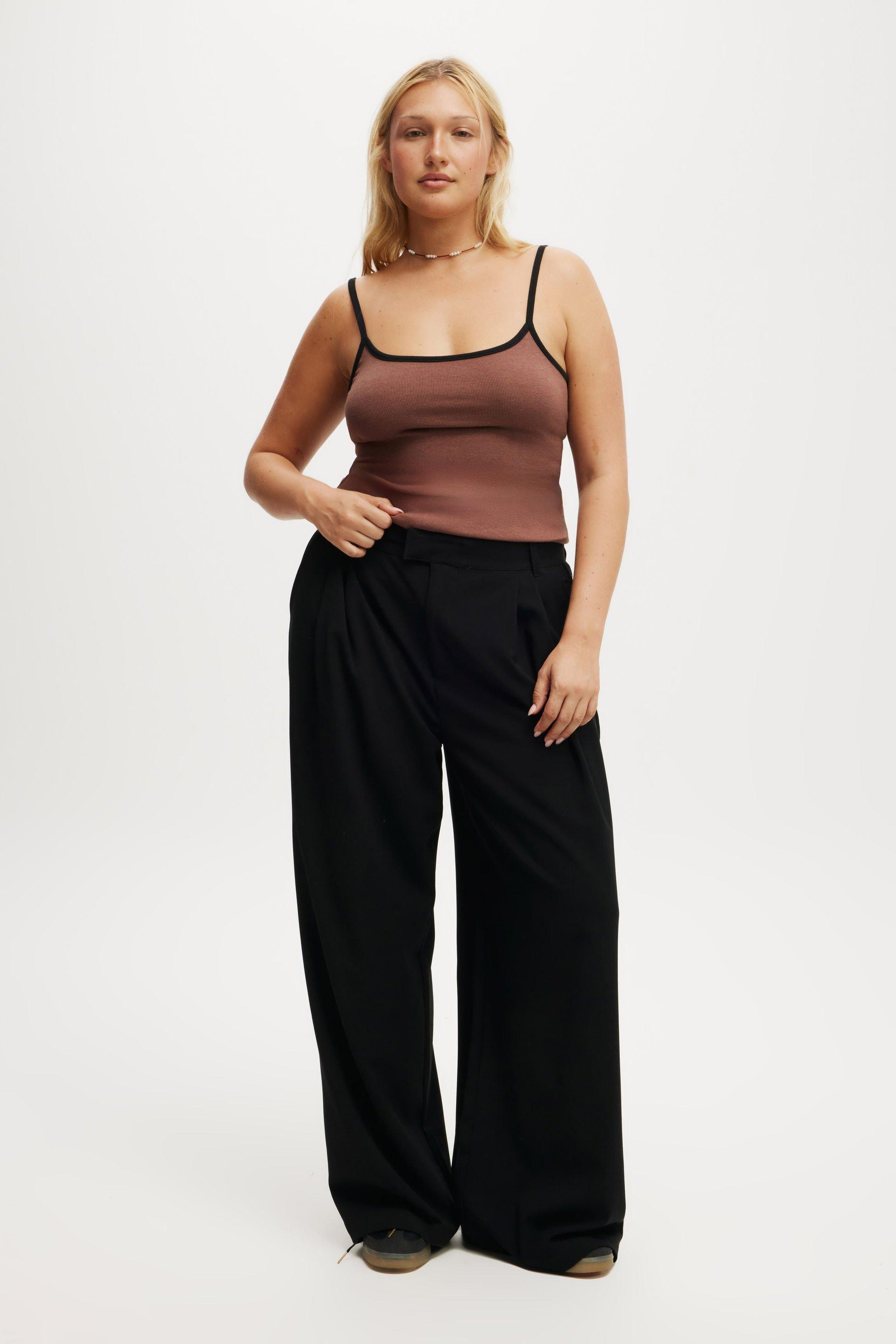 Izzy pleated suiting pant - black