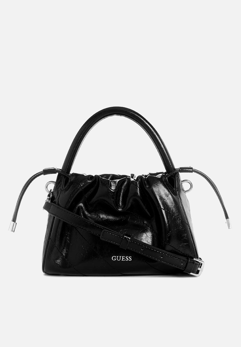 GUESS Women's Amys Drawstring Crossbody Bag - Glazed Crinkle PU, Adjustable Strap, Zip Pocket & Card Slots, 9x6.25x3.5 Inch - View #3