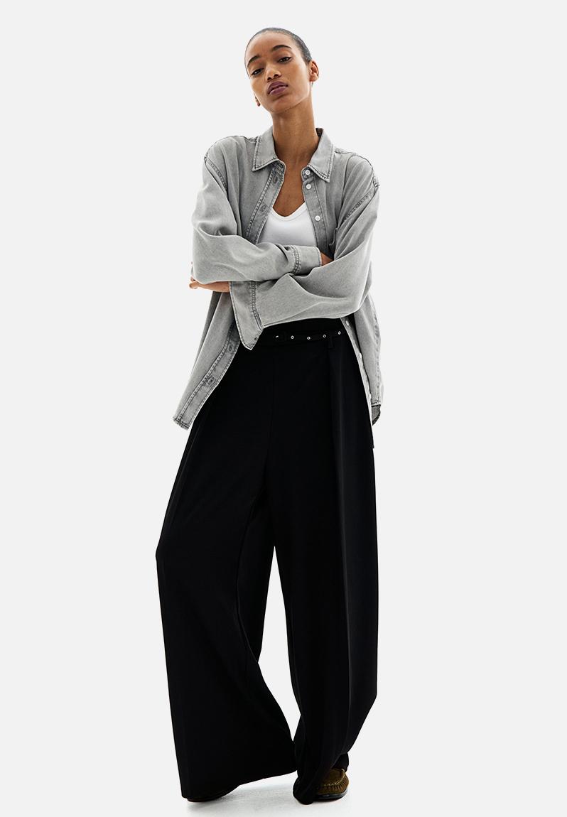 WIDE BELTED TROUSER (GEN 2) / BLK