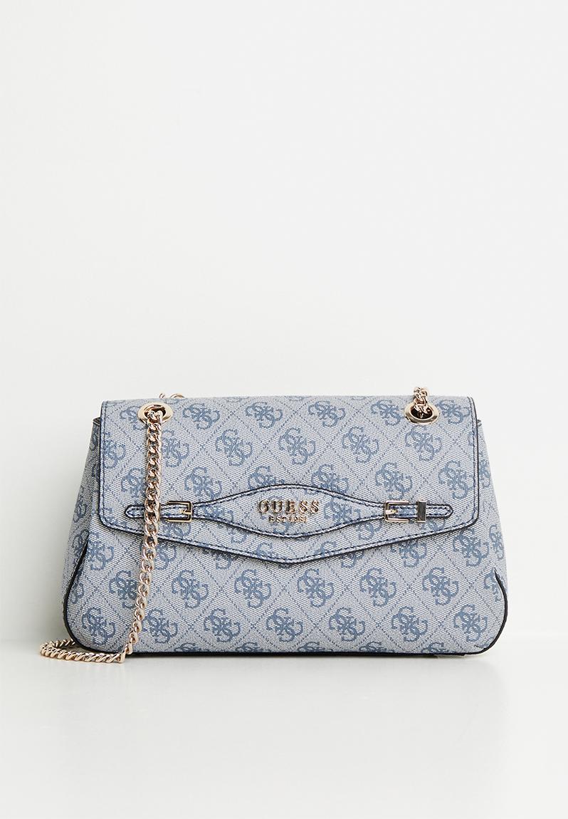 Sac à épaule GUESS Katya Convertible Xbody – Couleur Latte Logo, En Polyuréthane, Fermeture Magnétique, Neuf Avec étiquettes