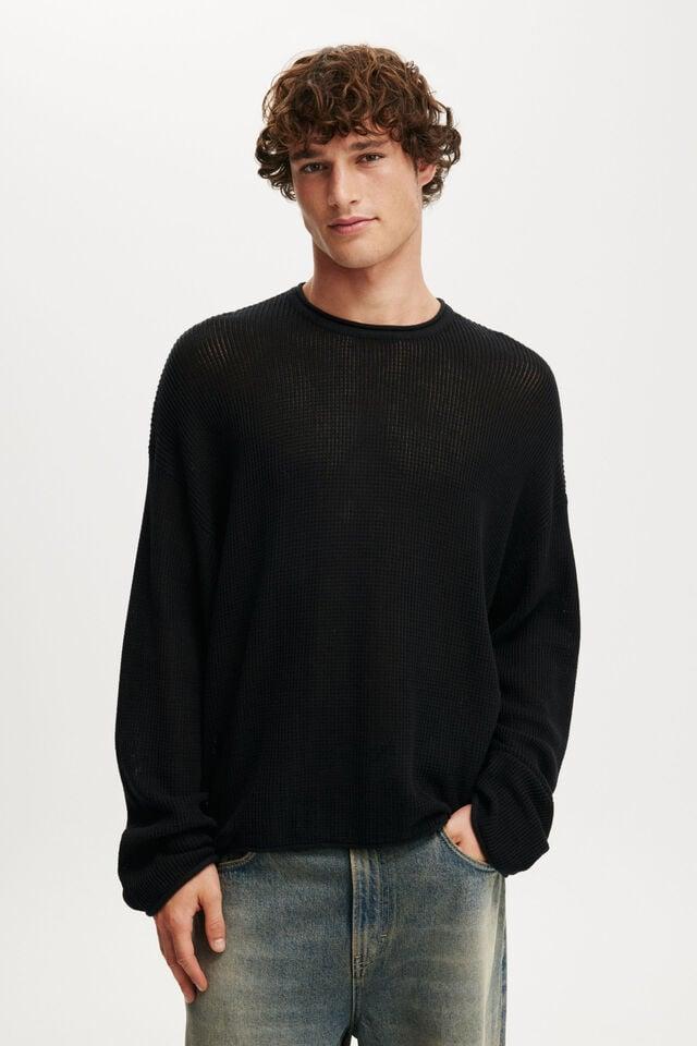 Serene Knit Pullover in Black