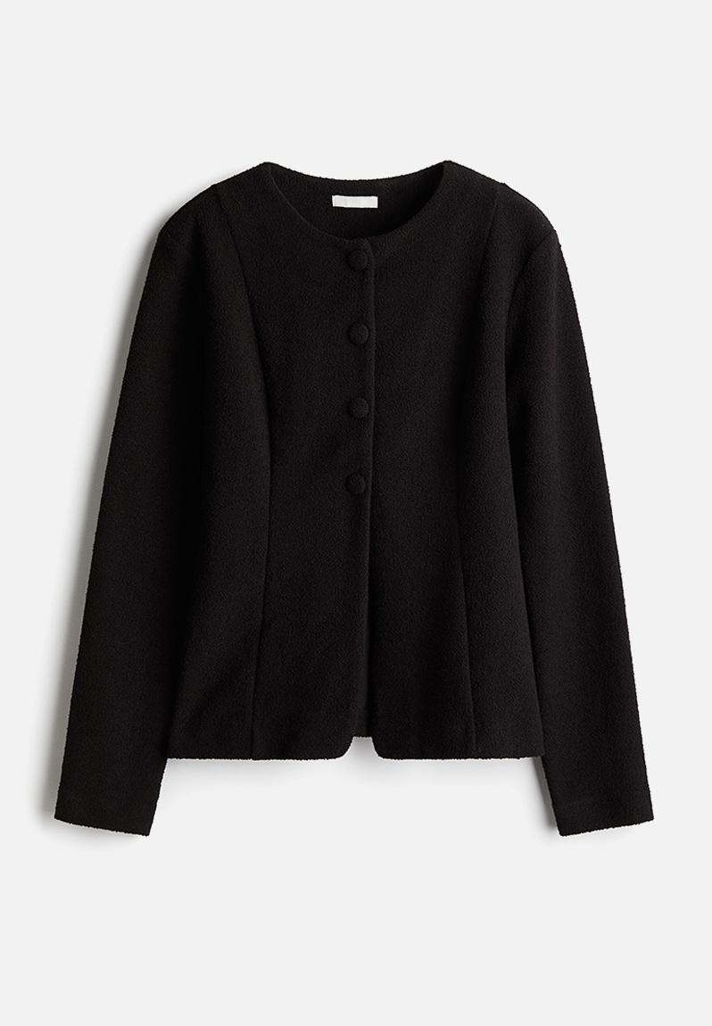 Waisted cardigan - black - 1276638001