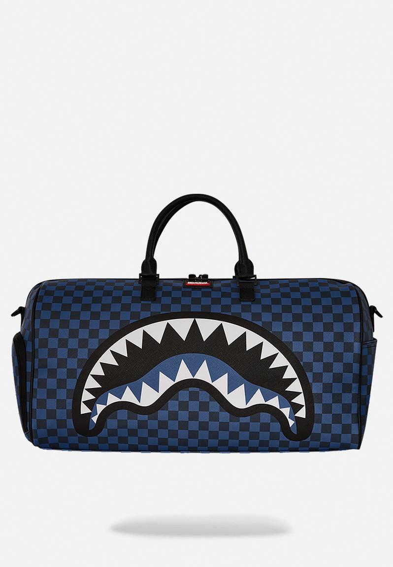 Midnight check emperor duffle bag-blue