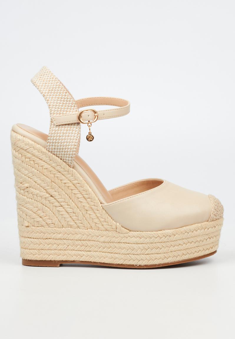 Moniker 9 platform rope wedge - bone