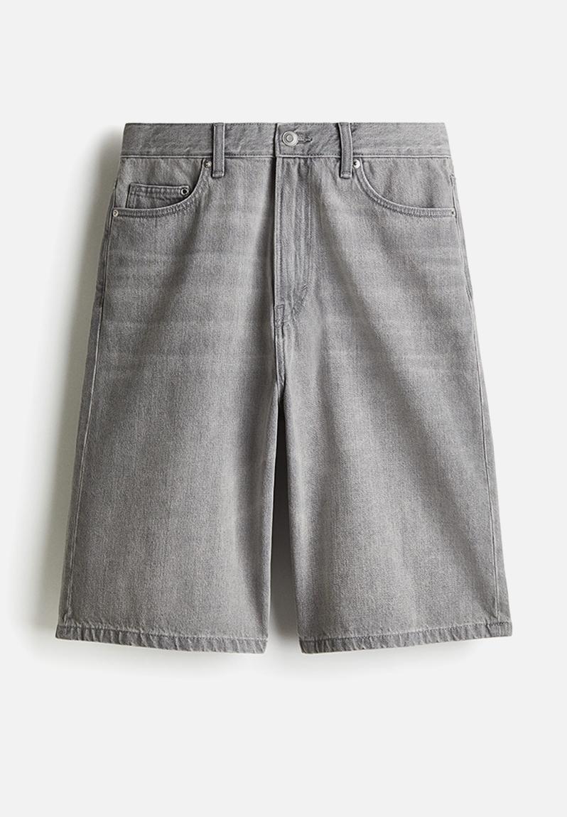 Baggy denim shorts - denim grey - 1274615003