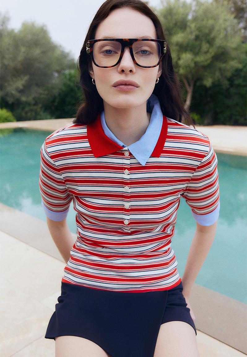 RIBCREST POLO SHIRT / AMBER