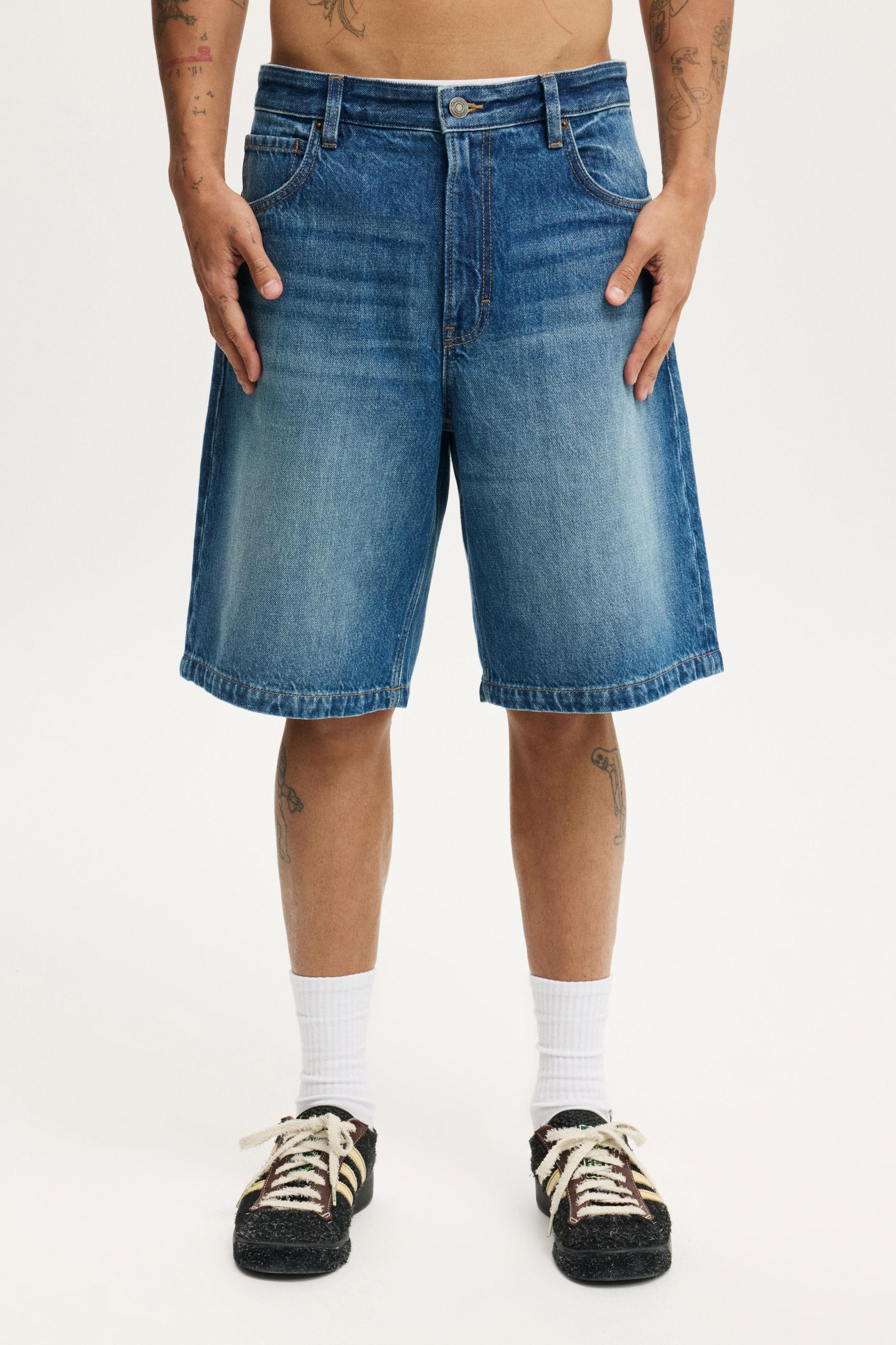 パンツ Baggy Denim Short Baggy Denim Short - Nebraska Blue