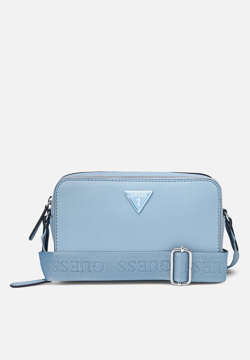 Viviette mini dbl zip crossbody - blue