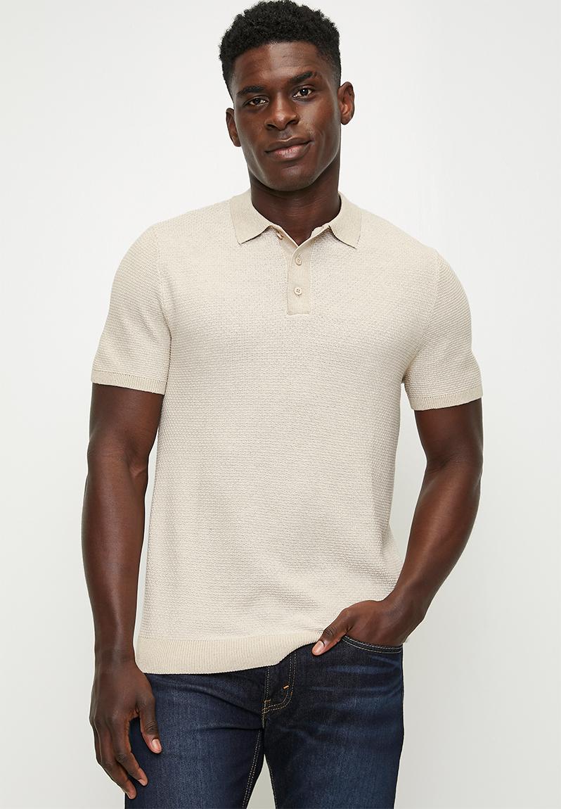 Knitwear Polo T-Shirt - Beige