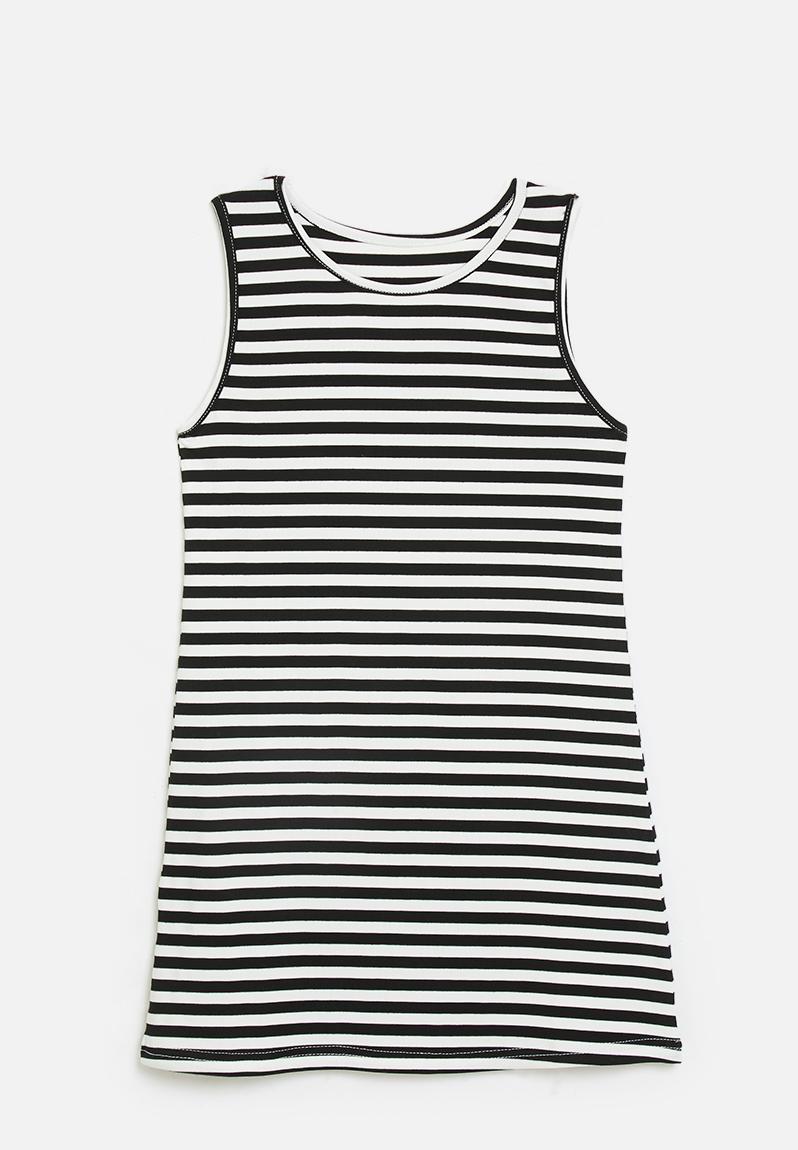 Striped Tank dress-black & white8