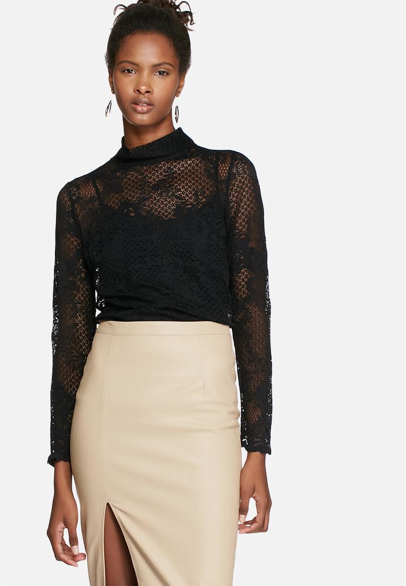 Loras lace top noos - black VILA Blouses | Superbalist.com