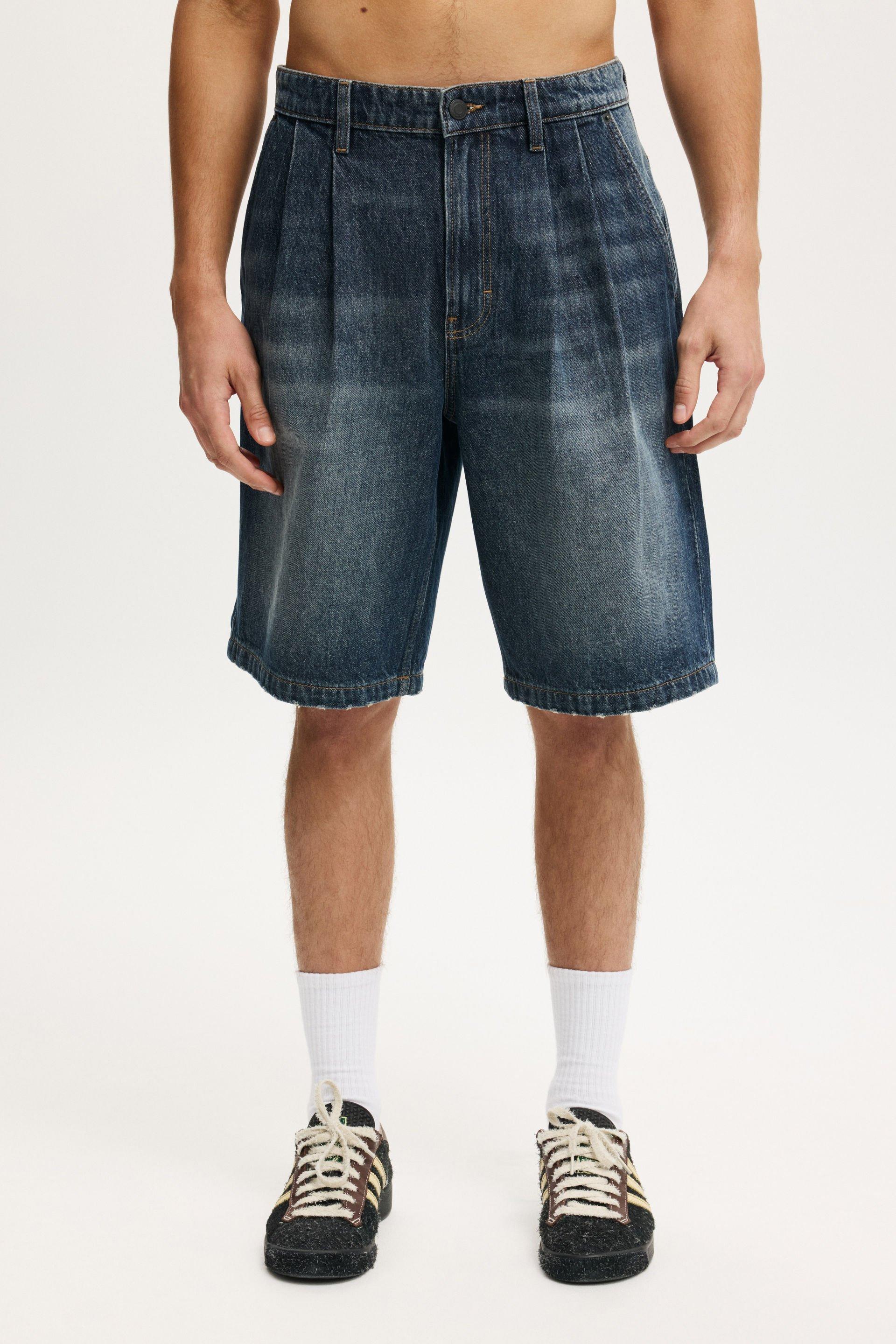 【完売品】SUPPLIER Baggy Denim Shorts 値段交渉〇 Baggy Denim Short - Pleat Tear Drop Blue