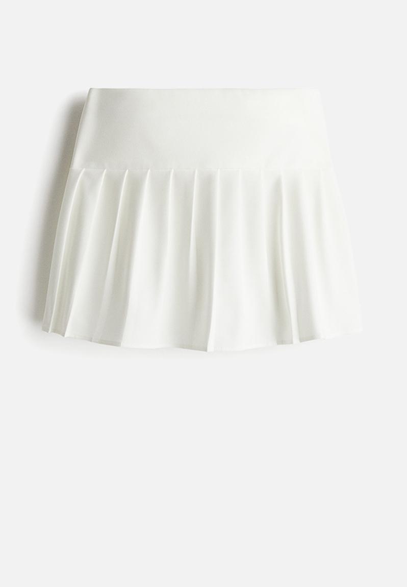 Pleated mini skirt - white - 1299823001