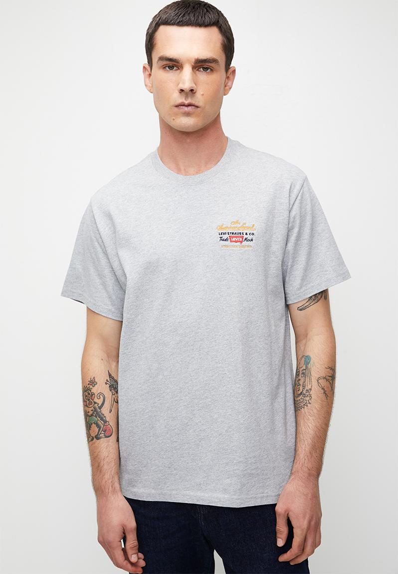 Ss Relaxed Fit Tee - Archive Sport Prep Emb 4 Light Heather Grey Graphic