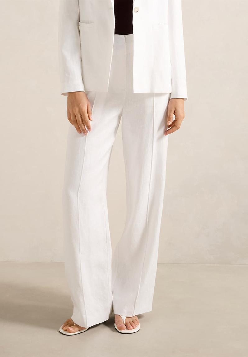 POSEY wide slub pants - Light feather gray