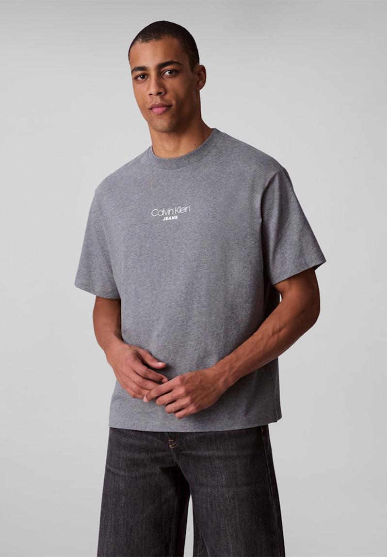Ss 16S Rlxd Fit Ckj Graphic Tee - Medium Grey Heather
