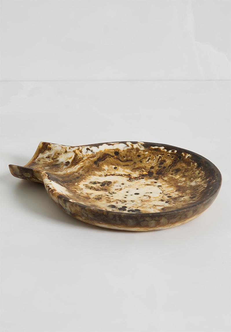 Resin spoon rest - Brown