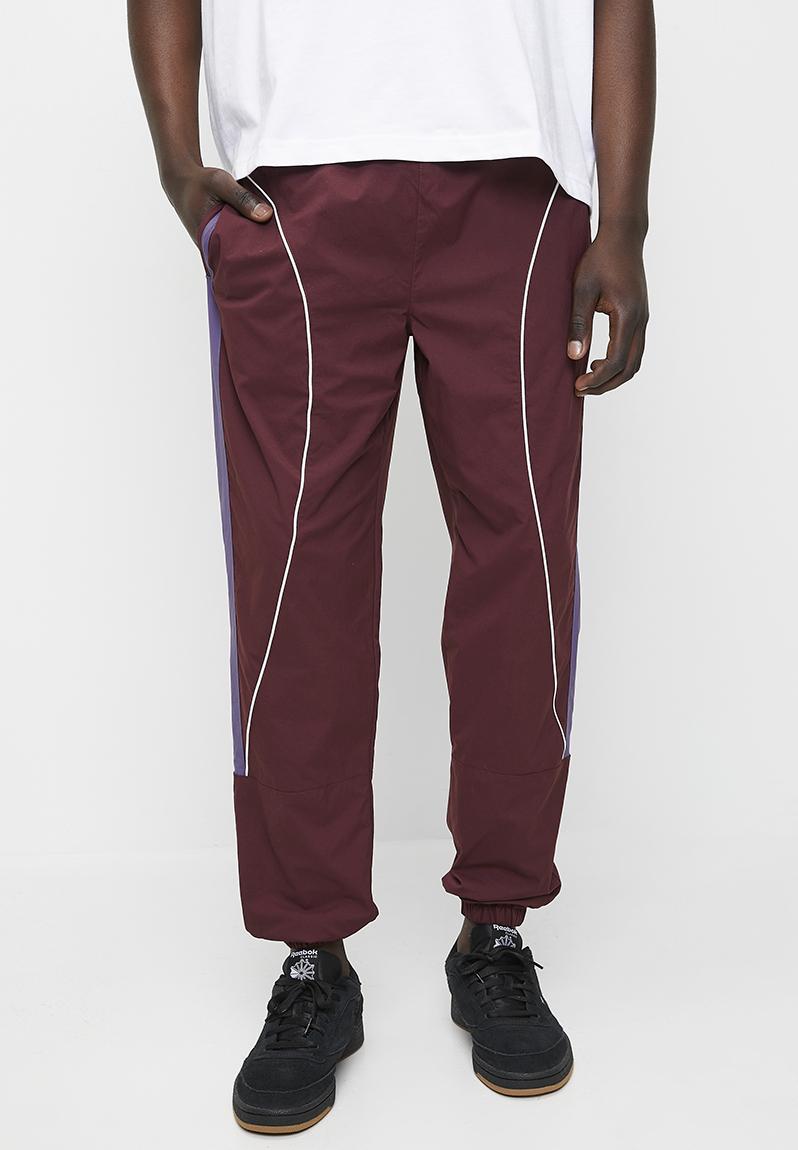 Cut And Sew Track Jogger - Black Cherry