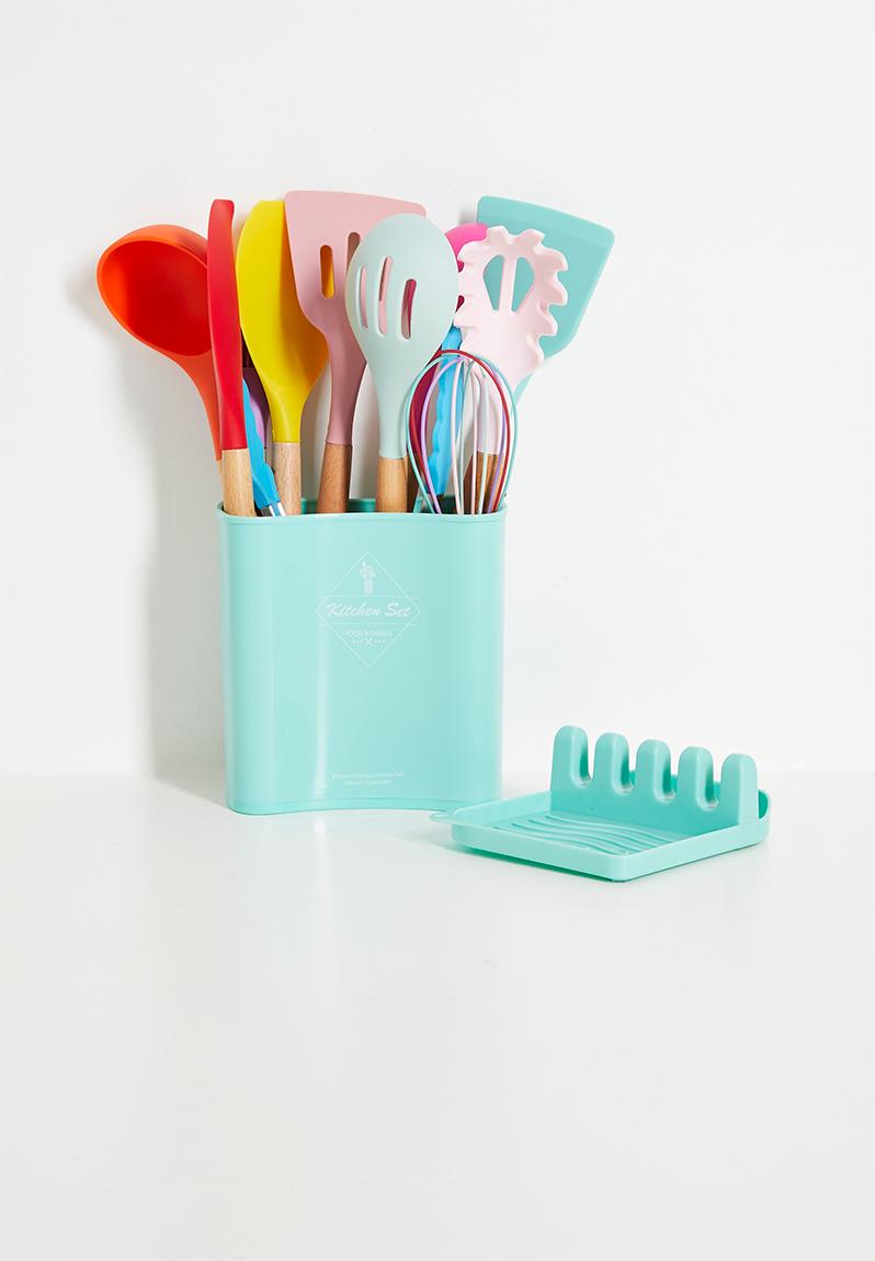 Multi color 13pc Utensil set