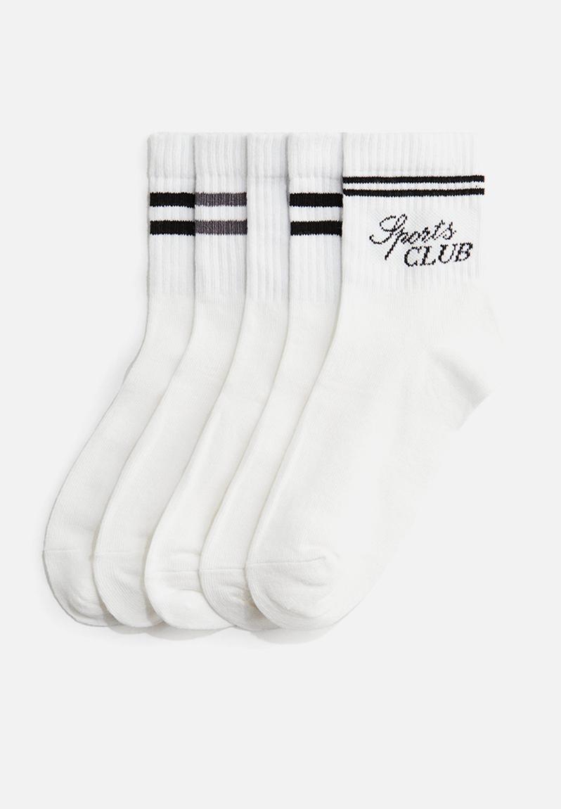 5-pack socks - white/sports club - 1067654026
