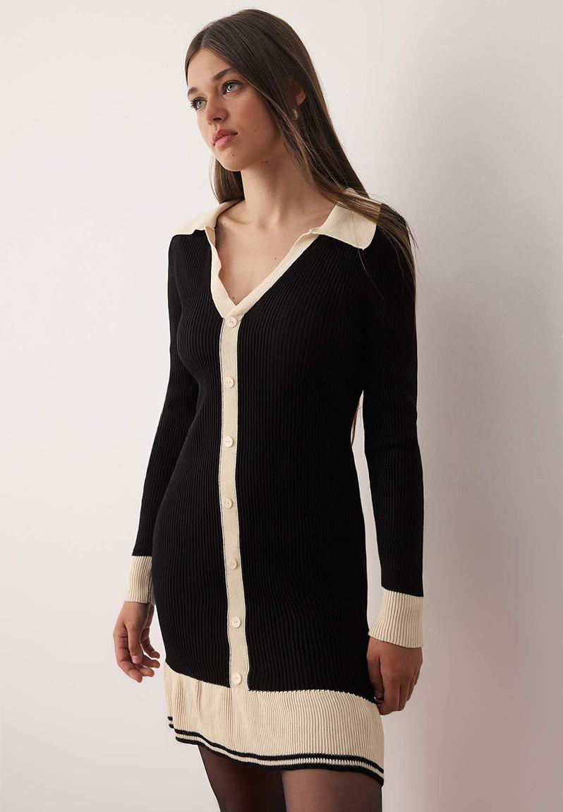 Her lip to UV Knit Dress Cardigan ブラック S New color] UV Knit Dress Cardigan