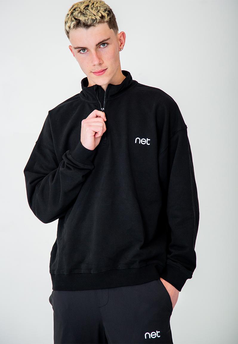 Baseline 1/4 zip pullover - black